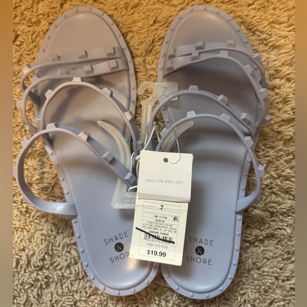 NWT shade & shore blue sandals